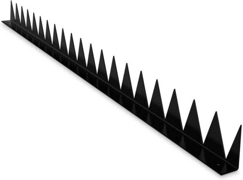 Secu Max Anti-klimstrip staal verzinkt haaks lengte 100 cm Blackline Ral 9005 (2 st) L 1000 H 6