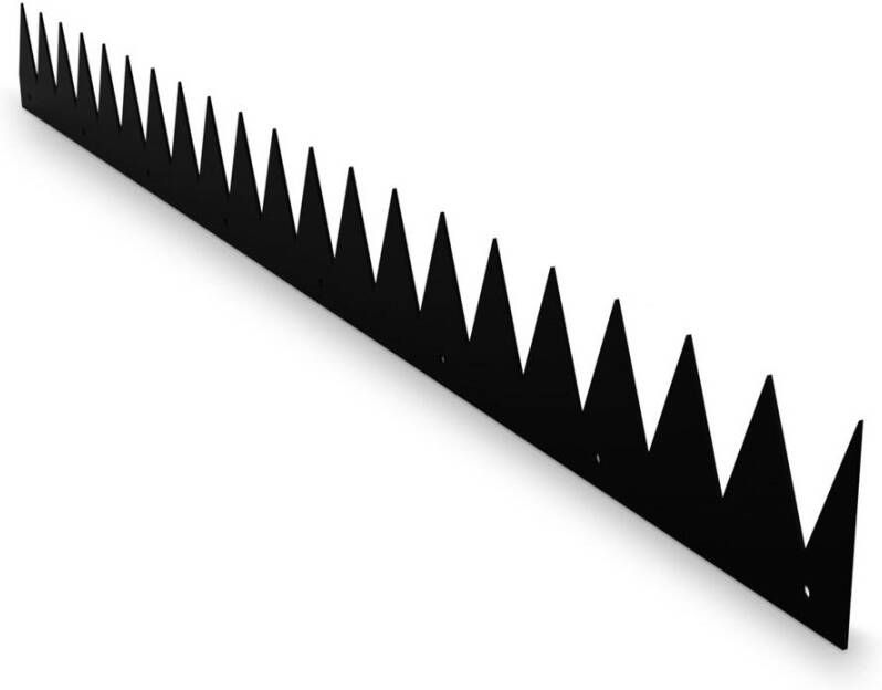 Secu Max Anti-klimstrip staal verzinkt vlak lengte 100 cm Blackline Ral 9005 (2 st) L 1000 H 85