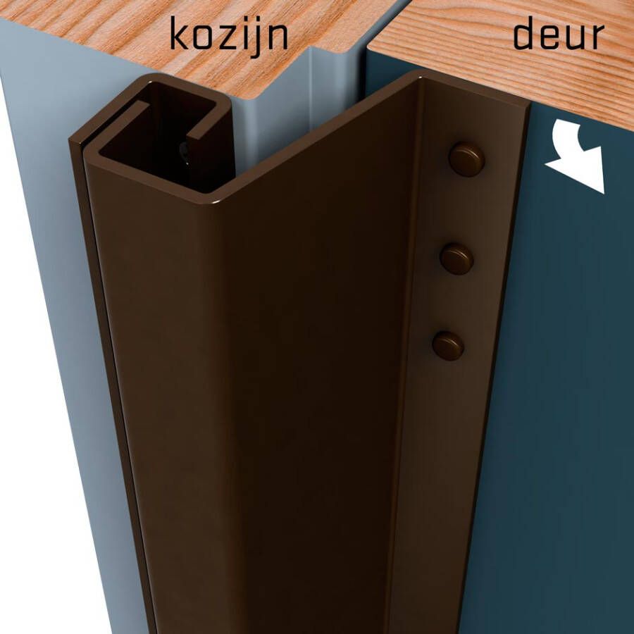 Secu strip plus bruin bu.2300mm 14-20mm