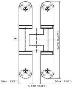 Simonswerk Receiver Steel Frames TE 340 3D SZ Stainless Steel untreated (SW 041)