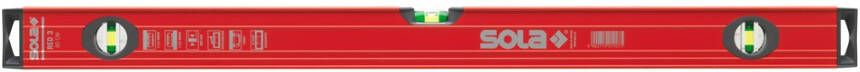 Sola Alu waterpas RED3 100 100cm 3 libellen 0 30mm m 01215301