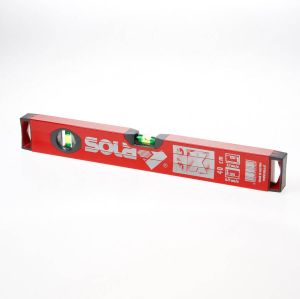 Sola Alu-Waterpas X-profiel BIGX40 40cm 2 libellen 0 50mm m rood 01370501