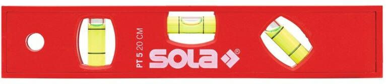 Sola Kunststof waterpas PTM5 20 blister 20cm 3 libellen hobby rood magn. SB 01430620