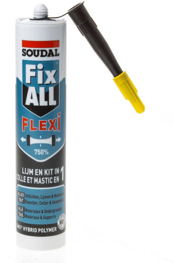 Soudal Fix All Flexi | Lijm- en voegkit | Zwart | 290 ml 105031