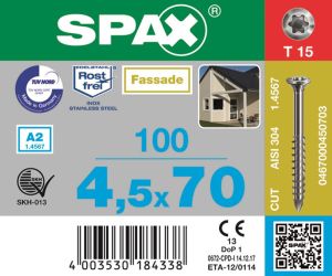 Spax bolkop t15 3 5x30(1000)