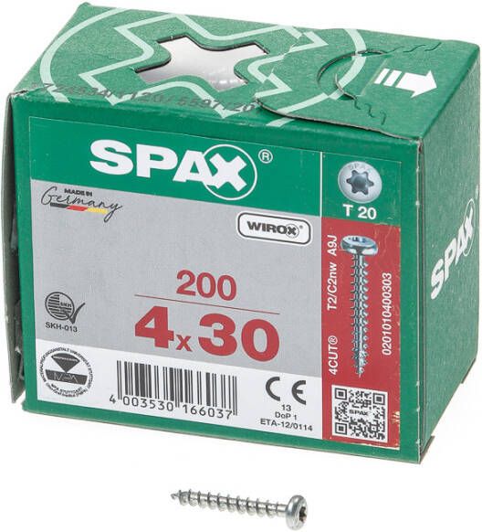 Spax bolkop t20 4 0x30(200)