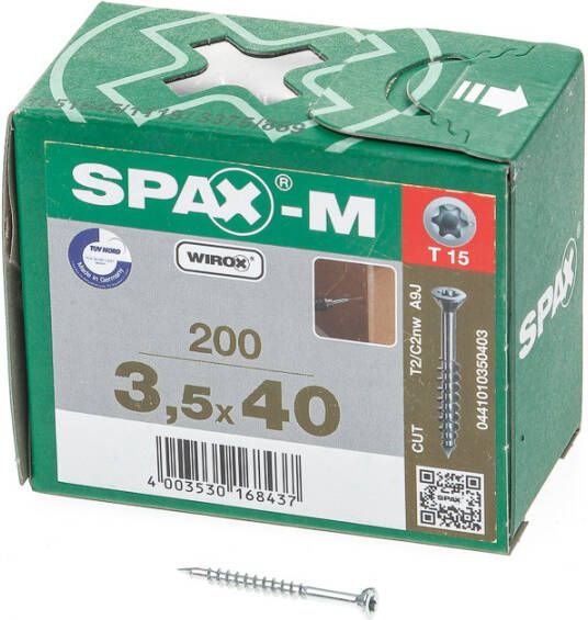 Spax -m t15 dd boorp 3 5x40(200)