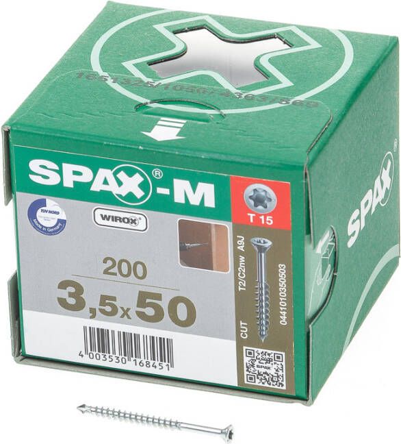 Spax -m t15 dd boorp 3 5x50(200)