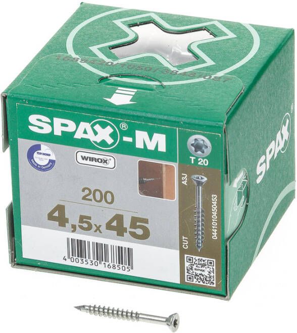 Spax -m t20 dd boorp 4 5x45(200)