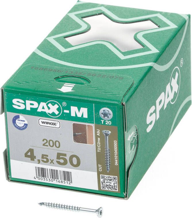Spax -m t20 dd boorp 4 5x50(200)
