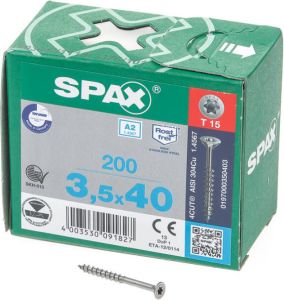 Spax pk t15 rvs dd 3 5x40(200)