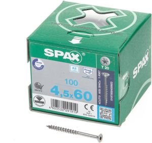 Spax pk t20 rvs dd 4.5x60(100)
