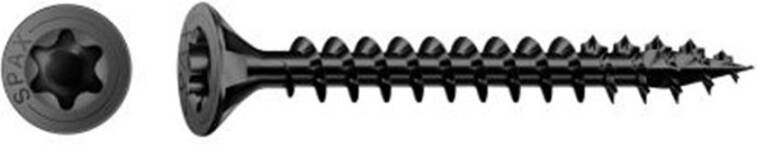 Spax T-star spaanplaatschroef 4.0x50mm vk Torx T20 zwart