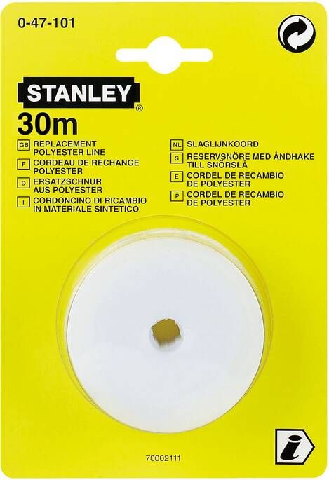 Stanley Handgereedschap Slaglijnkoord 30m 0-47-101