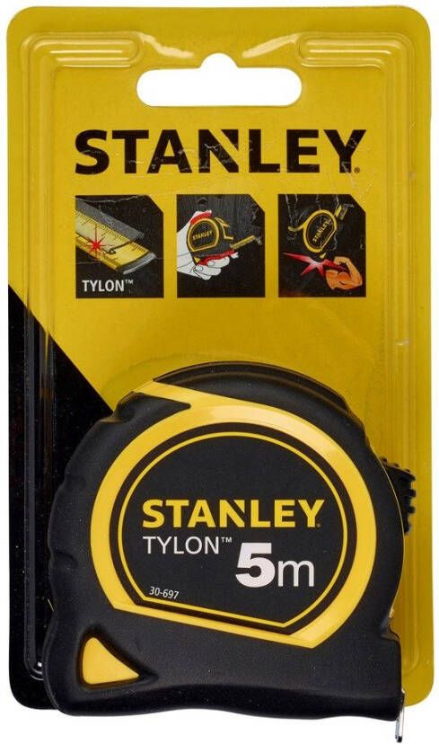 Stanley Rolbandmaat Tylon™ lengte 5 m breedte 19 mm cm EG II kunststof dubbele eindha