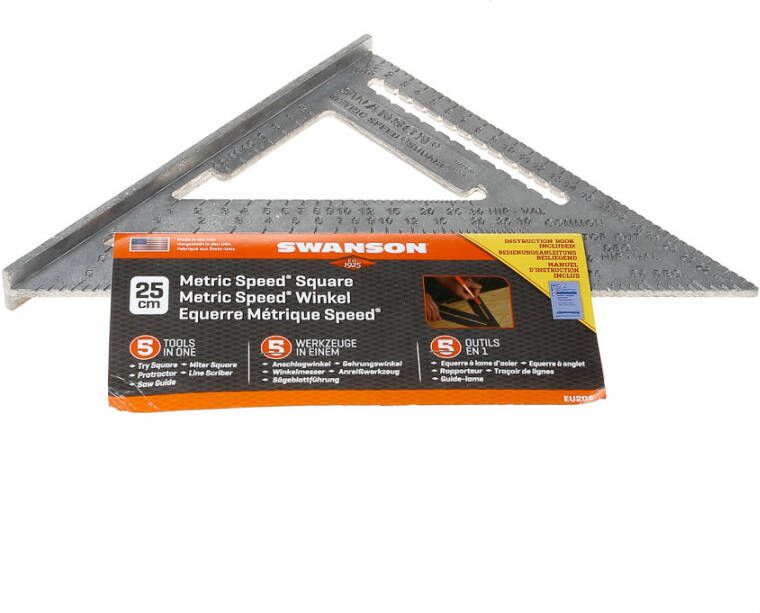 Mtools Swanson Timmermans meetdriehoek metric Speedsquare aluminium. |