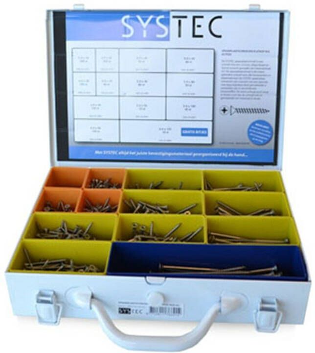 Systec Assortimentskoffer Spaanplaatschroef Rvs-A2 Pk Pozi 8960.60.40301