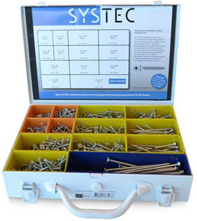 Systec Assortimentskoffer Spaanplaatschroef Vz Pk Pozi 8960.60.30301