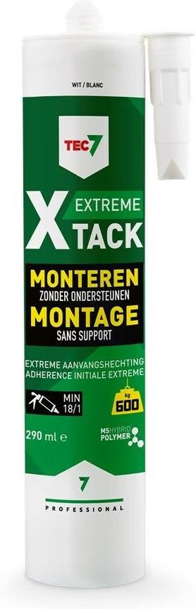 Tec7 X-Tack patroon Snelle montagekit 290ml Wit 534525000