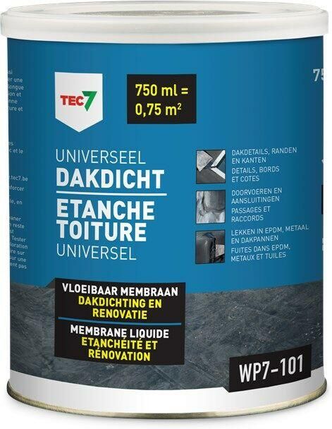 Tec7 WP7-101 Universeel Dakdicht blik 750ml 602460000