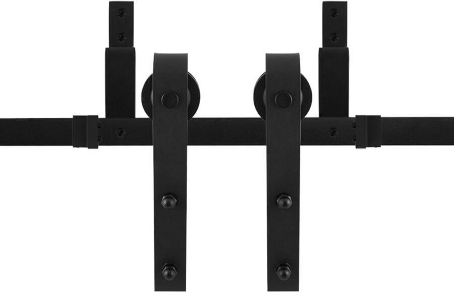 Ten Hulscher Schuifdeursysteem Lanka zwart dubbel 400 cm (