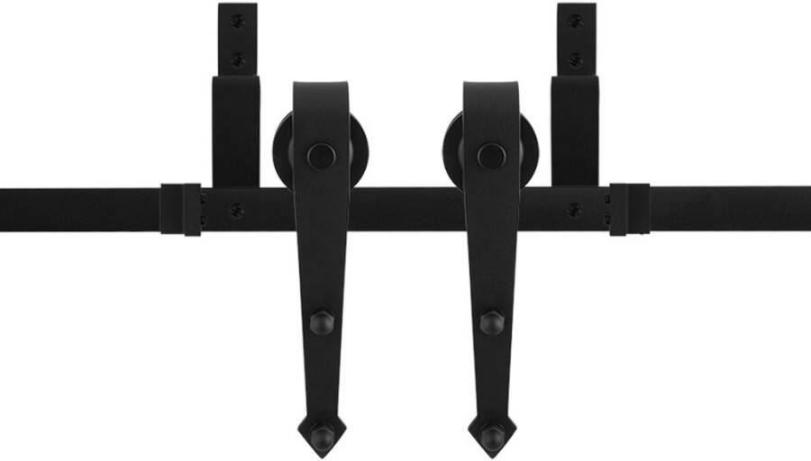 Ten Hulscher Schuifdeursysteem Nuoli zwart dubbel 400 cm (