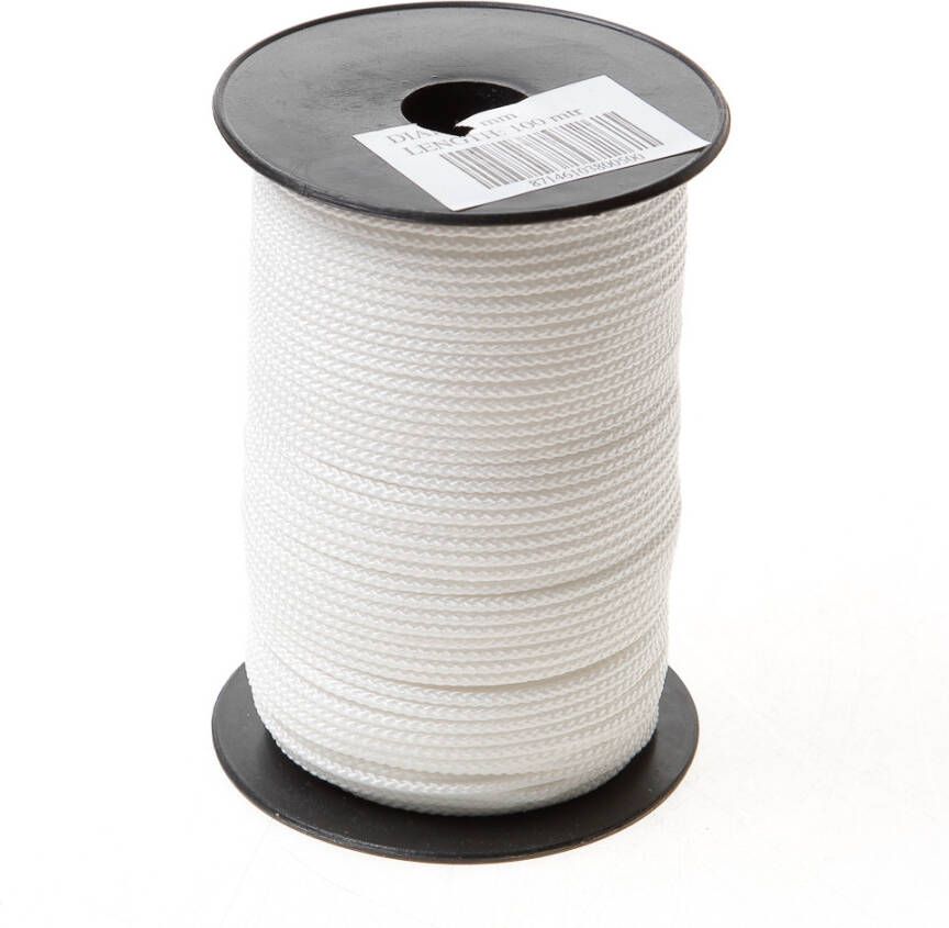 Terpo Nylonkoord wit gevlochten 2 mm