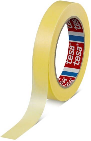 Tesa Precisie afplaktape | glad | geel | lengte 50 m | breedte 19 mm | wiel | 8 stuks 04334-00000-00