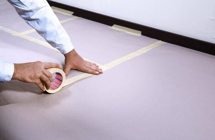 Tesa Afplakband | licht gecrêpt | lichtbeige | lengte 50 m | breedte 25 mm | wiel | 12 stuks 04323-00041-00