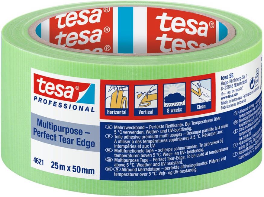 TESA BV Tesa multifunctionele tape 4621 groen breed 50mm (25mtr)