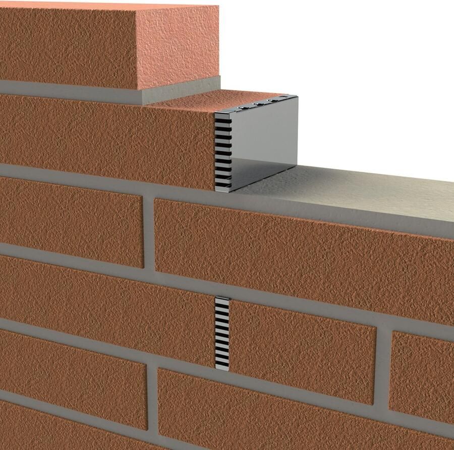 Tilmar Spouwvoegvent.rooster t140-6 blank rvs