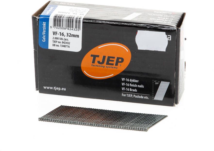 Tjep Brad 16G 1.6mm l= 32mm schuin verz. (2000)