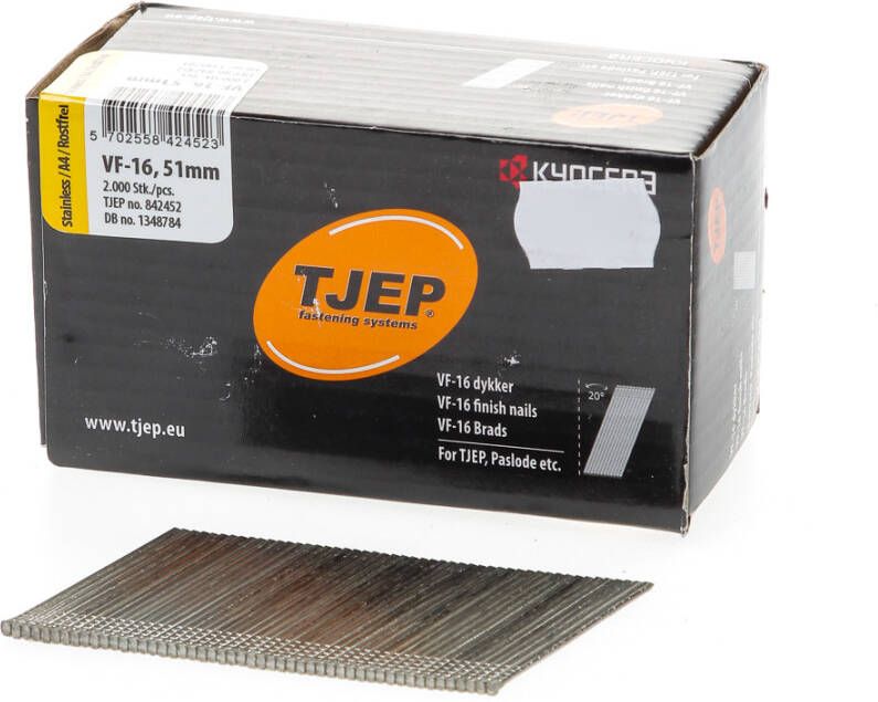 Tjep Brad 16G 1.6mm l= 50mm schuin RVS (2000)
