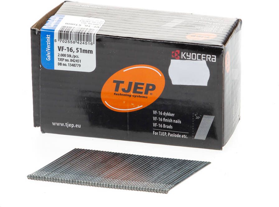 Tjep Brad 16G 1.6mm l= 51mm schuin verz.(2000)