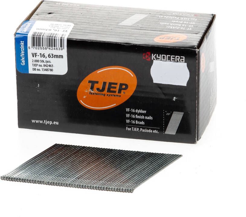 Tjep Brad 16G 1.6mm l= 63mm schuin verz. (2000)