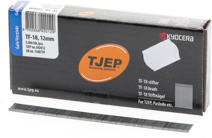 Tjep Minibrad 18G 1.2mm l= 12mm recht verz. (5000)