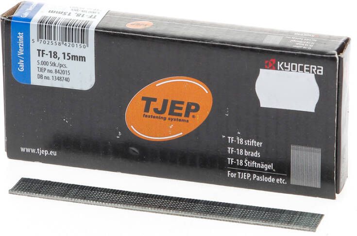 Tjep Minibrad 18G 1.2mm l= 15mm recht verz. (5000)