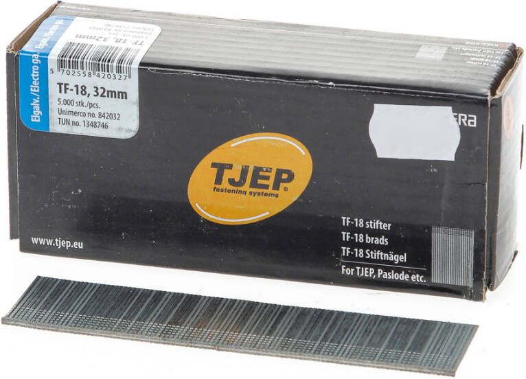 Tjep Minibrad 18G 1.2mm l= 32mm recht verz. (5000)