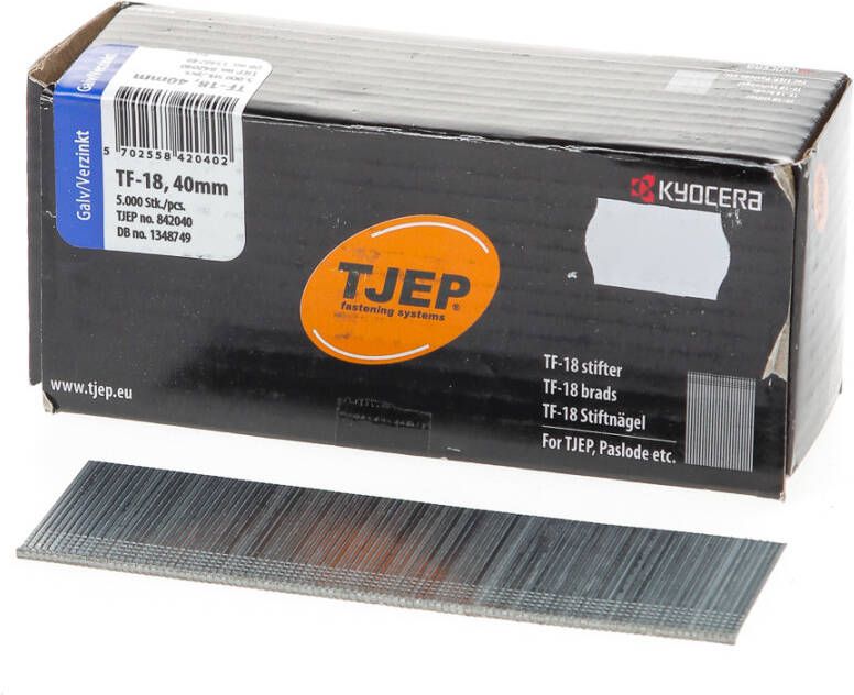 Tjep Minibrad 18G 1.2mm l= 40mm recht verz. (5000)