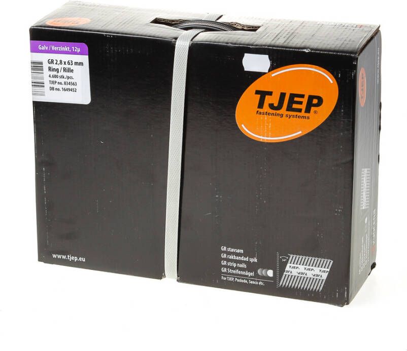 Tjep Stripnagel d-kop 2 8x63ring 34gr verz. (4600)