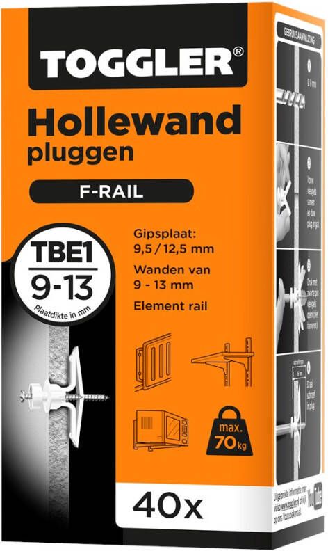 Toggler hollewandplug TBE1 9-13mm (40st)