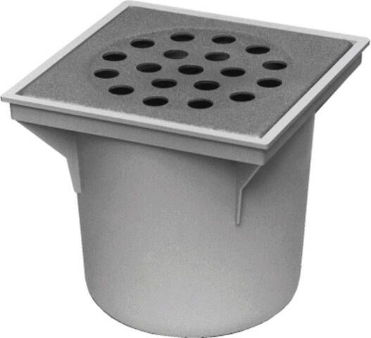 Van den Berg Vloerput pvc rvs 200x200 o.u 402