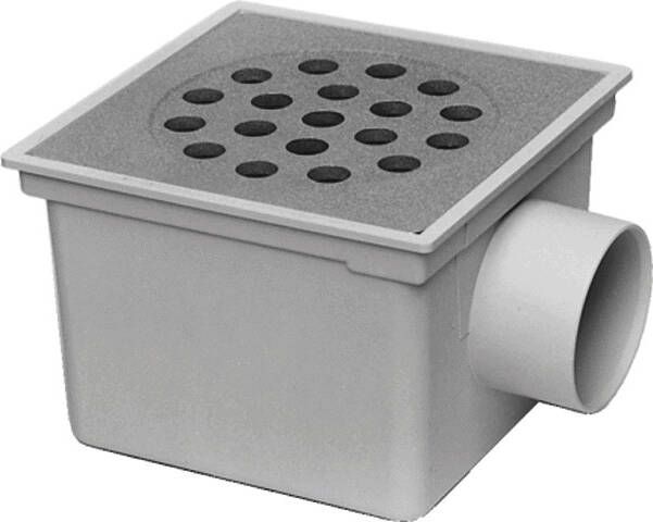 Van den Berg Vloerput pvc rvs 200x200 z.u 403