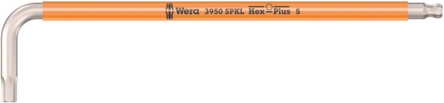 Wera 3950 SPKL Multicolour Stiftsleutel metrisch RVS 5 0 x 154 mm 1 stuk(s) 05022665001