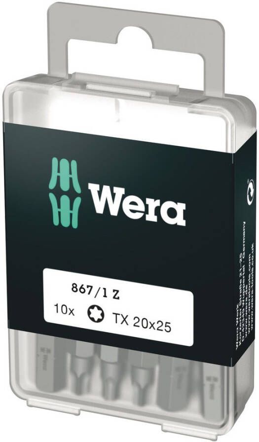 Wera 867 1 Z TORX Bits TX 20 x 25 mm (10 Bits pro Box) 1 stuk(s) 05072408001