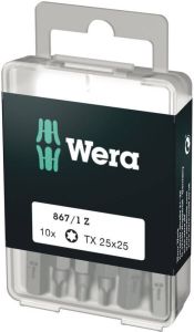 Wera 867 1 Z TORX Bits TX 25 x 25 mm (10 Bits pro Box) 1 stuk(s)