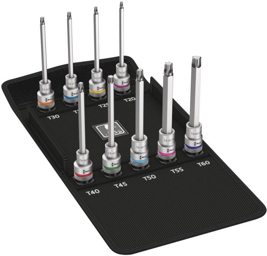 Wera 8767 HMC HF 3 Zyklop Bit-doppen-set TORX met vasthoudfunctie 9-delig 1 stuk(s) 05004212001