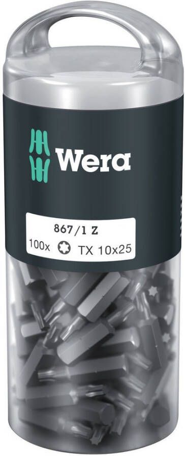 Wera 867 1 Z TORX DIY 100 TX 10 x 25 mm (100 Bits pro Box) 1 stuk(s) 05072446001