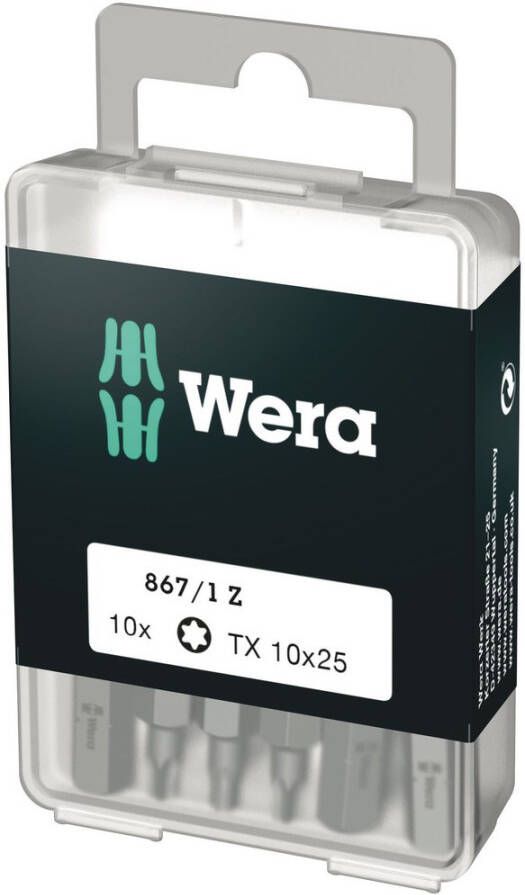 Wera 867 1 Z TORX Bits TX 10 x 25 mm (10 Bits pro Box) 1 stuk(s) 05072406001
