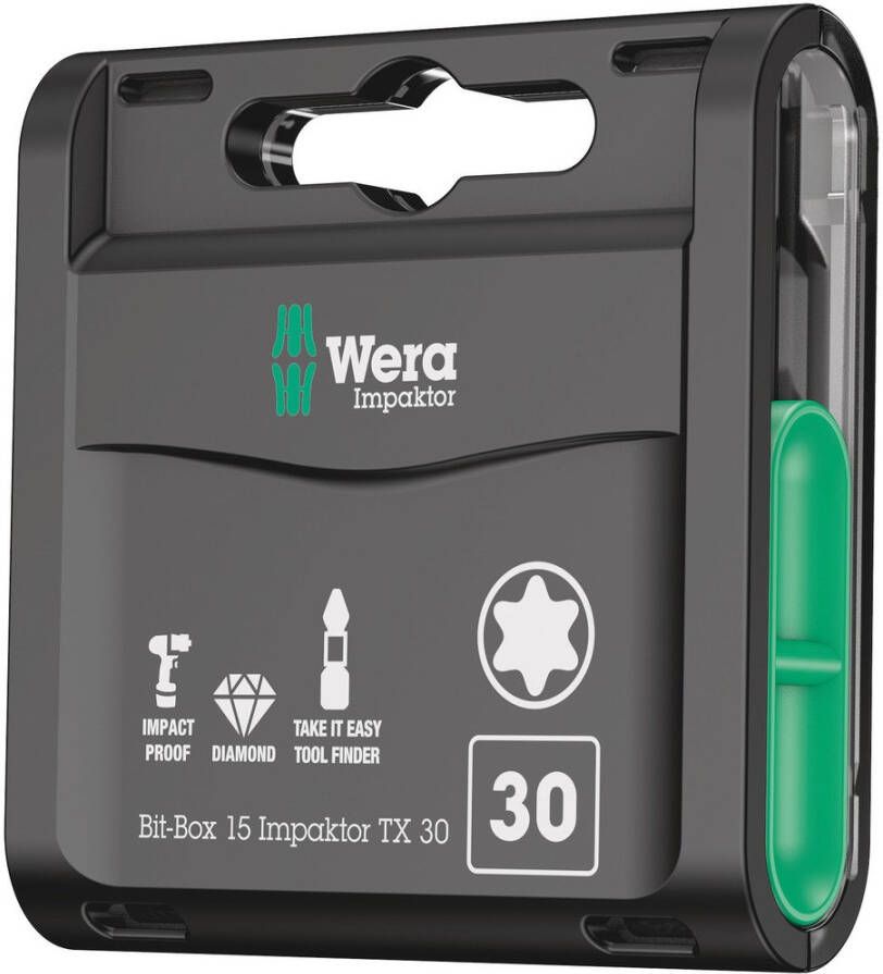 Wera Bit-Box 15 Impaktor TX 30 15-delig 1 stuk(s) 05057776001